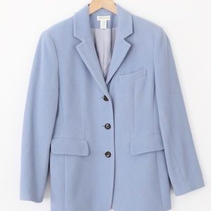 Light Blue Ann Taylor Cashmere Wool Peacoat
